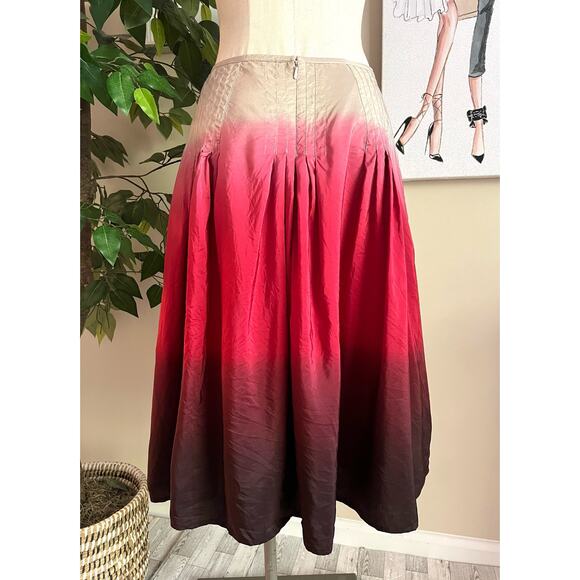 Jones New York Womens Vintage Y2K Silk High Waisted Pleated A-line Skirt Size 6 - Picture 7 of 10